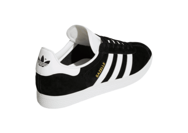 ADIDAS GAZELLE SHOES BLACK WHITE LOGO