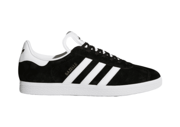 ADIDAS GAZELLE SHOES BLACK WHITE LOGO