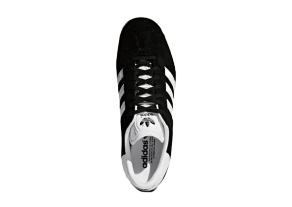 ADIDAS GAZELLE SHOES BLACK WHITE LOGO