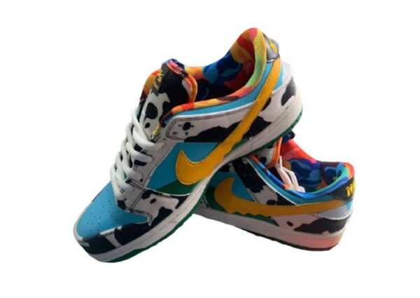 נעליי נייק-NIKE SB DUNK LOW PRO QS - Blue - Yellow & Green
