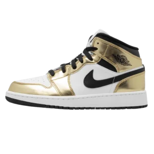 נייק ג'ורדן-Nike Air jordan 1 Mid - SE GS Metallic Gold