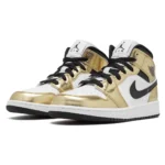 נייק ג'ורדן-Nike Air jordan 1 Mid - SE GS Metallic Gold