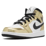 נייק ג'ורדן-Nike Air jordan 1 Mid - SE GS Metallic Gold