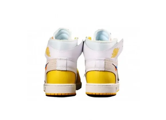 נייק ג'ורדן-AIR JORDAN 1 RETRO HIGH OFF-WHITE YELLOW
