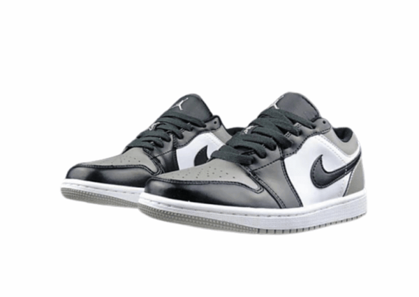 נעלי נייק-NIKE AIR JORDAN 1 LOW -GRAY-BLACK-WHITE