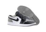 נעלי נייק-NIKE AIR JORDAN 1 LOW -GRAY-BLACK-WHITE