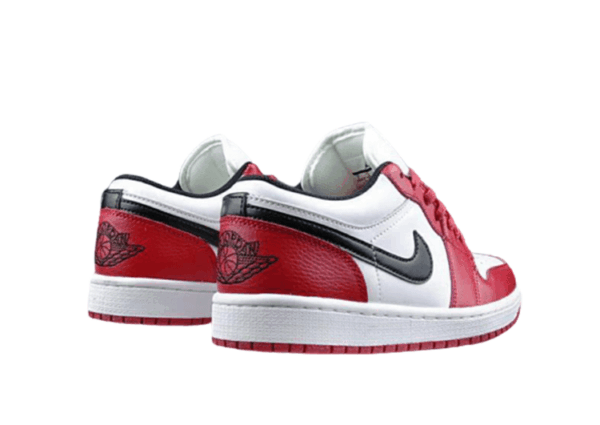 נעלי נייק-NIKE AIR JORDAN 1 LOW -SANGRIA-BLACK LOGO-WHITE