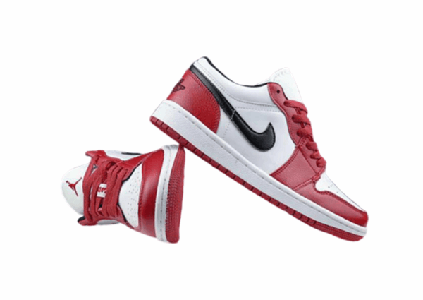 נעלי נייק-NIKE AIR JORDAN 1 LOW -SANGRIA-BLACK LOGO-WHITE