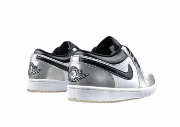 נעלי נייק-NIKE AIR JORDAN 1 LOW -SILVER-BLACK-WHITE