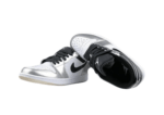 נעלי נייק-NIKE AIR JORDAN 1 LOW -SILVER-BLACK-WHITE