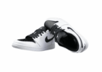 נעלי נייק-NIKE AIR JORDAN 1 LOW -WHITE-BLACK LOGO