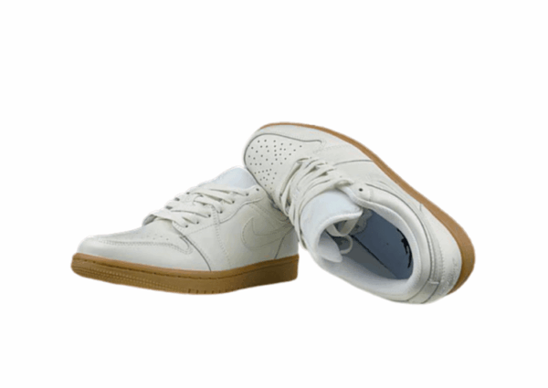 נעלי נייק-NIKE AIR JORDAN 1 LOW -WHITE-BROWN COMBO