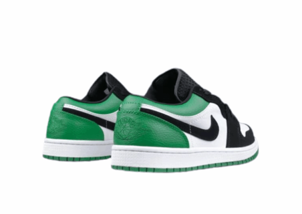 נעלי נייק-NIKE AIR JORDAN 1 LOW -WHITE-GREEN-BLACK LOGO