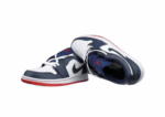נעלי נייק-NIKE AIR JORDAN 1 LOW -WHITE-NAVY BLUE