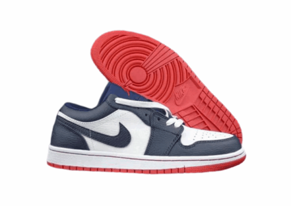 נעלי נייק-NIKE AIR JORDAN 1 LOW -WHITE-NAVY BLUE