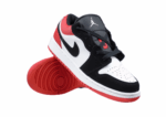 נעלי נייק-NIKE AIR JORDAN 1 LOW -WHITE-RED- BLACK LOGO