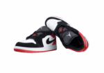 נעלי נייק-NIKE AIR JORDAN 1 LOW -WHITE-RED- BLACK LOGO