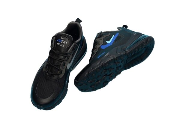 Nike Air Max 270 React BLACK- CERULEAN BLUE