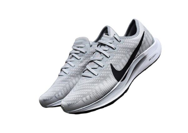 נעלי נייק-NIKE AIR ZOOM PEGASUS 36 - Light Gray & Black Logo
