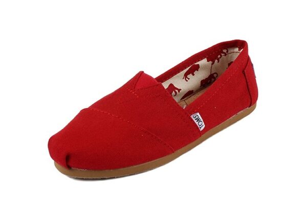 נעלי טומס-TOMS SHOES - CLASSIC RED CANVAS