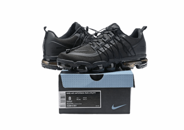 נעלי נייק-NIKE AIR VAPROMAX 2019 - BLACK-BLACK LOGO