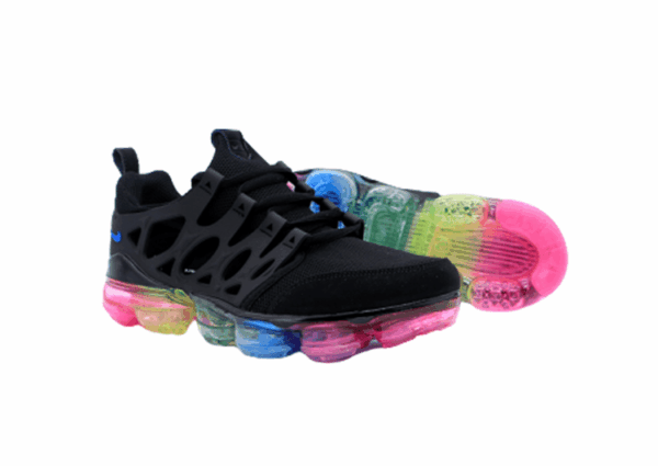 נעלי נייק-NIKE AIR VAPROMAX 2019 - BLACK-BOTTOM MULTICOLORED