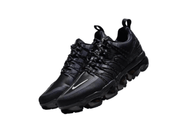 נעלי נייק-NIKE AIR VAPROMAX 2019 - BLACK - LOGO WHITE