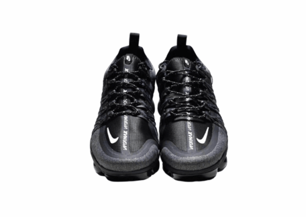 נעלי נייק-NIKE AIR VAPROMAX 2019 - BLACK - LOGO WHITE - BLACK RIBBON