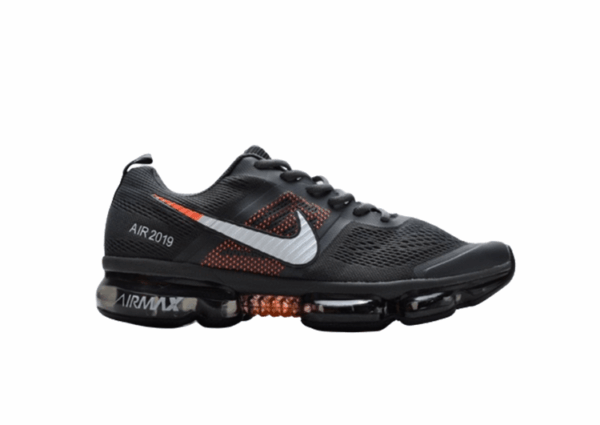 נעלי נייק-NIKE AIR VAPROMAX 2019 - BLACK - ORG - WHITE LOGO