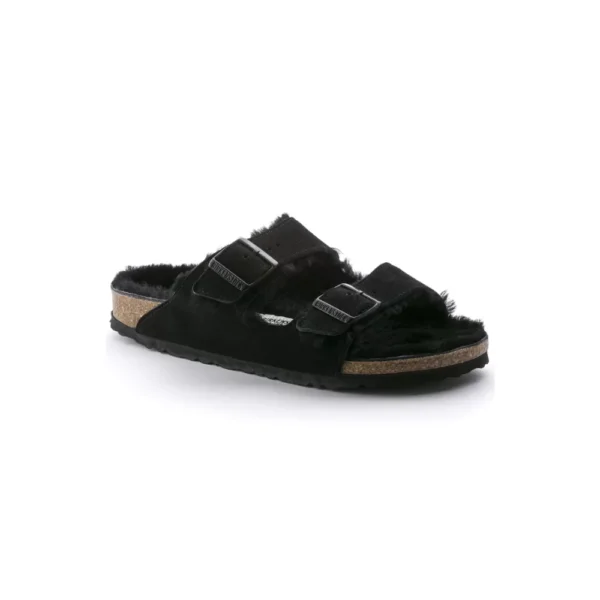 כפכפי בירקנשטוק | Birkenstock Arizona fur All Black