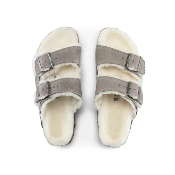 כפכפי בירקנשטוק | Birkenstock Arizona fur Gray