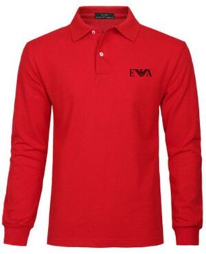 ארמני- ARMANI POLO LONG MEN'S - Fire Engine Red