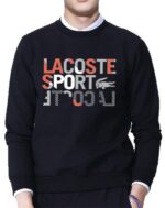 לקוסט-LACSOTE  SWETER MEN DESGIN- BLACK