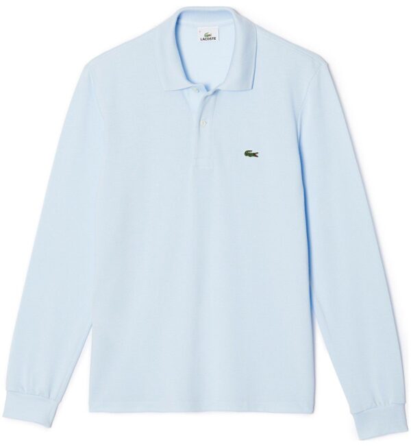 לקוסט-LACSOTE TSHIRT MEN POLO LONG - Light Blue