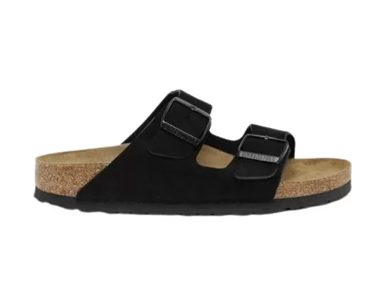כפכפי בירקנשטוק | Birkenstock Arizona fur Suede Black