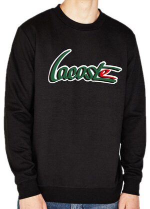 לקוסט-LACSOTE  SWETER MEN DESGIN- BLACK