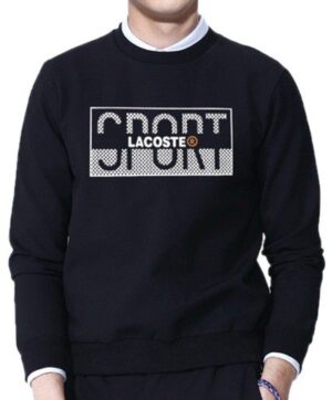 לקוסט-LACSOTE  SWETER MEN DESGIN- BLACK
