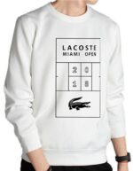 לקוסט-LACSOTE  SWETER MEN DESGIN- WHITE