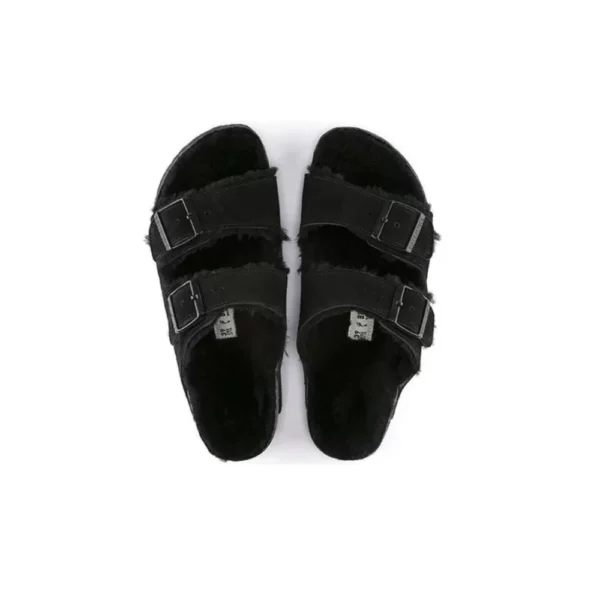 כפכפי בירקנשטוק | Birkenstock Arizona fur All Black