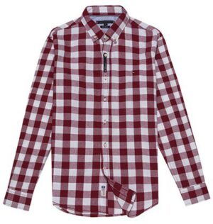 טומי הילפיגר-TOMMY BUTTON MEN'S- Falu Red