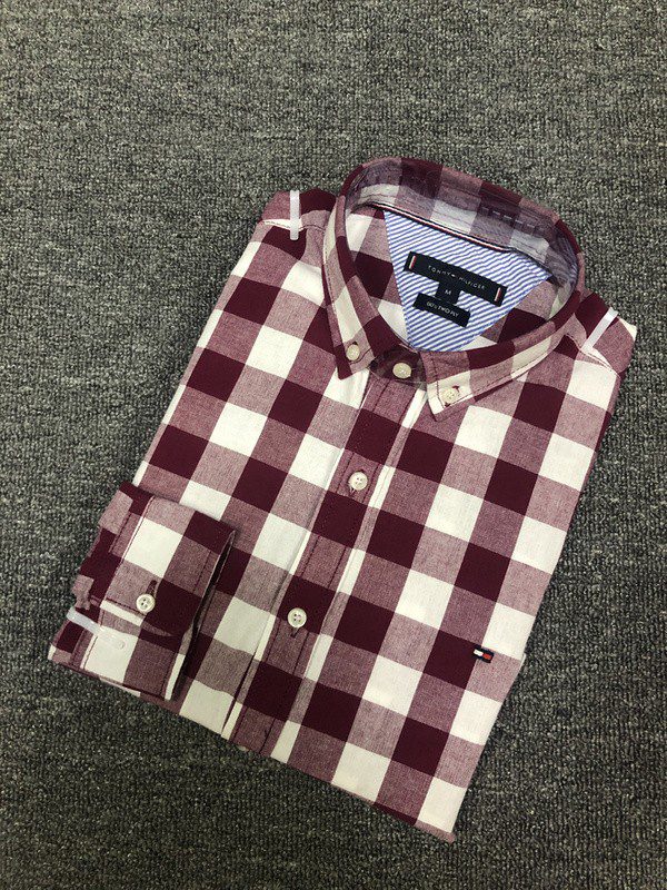 טומי הילפיגר-TOMMY BUTTON MEN'S- Falu Red