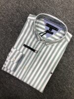 טומי הילפיגר-TOMMY BUTTON MEN'S- Heather & White