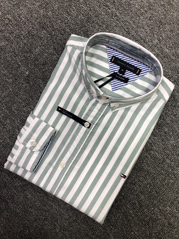 טומי הילפיגר-TOMMY BUTTON MEN'S- Heather & White