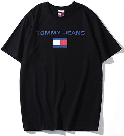 טומי הילפיגר-TOMMY TSHIRT MEN'S - BLACK