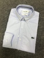 לקוסט-LACOSTE LONG MEN SHIRT - Pattens Blue