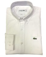 לקוסט-LACOSTE LONG MEN SHIRT - WHITE