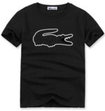 לקוסט-LACSOTE TSHIRT DESGIN MEN SHORT - Black