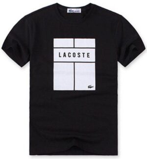 לקוסט-LACSOTE TSHIRT DESGIN MEN SHORT - Black
