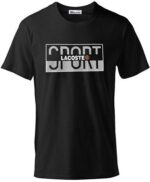 לקוסט-LACSOTE TSHIRT DESGIN MEN SHORT - Black
