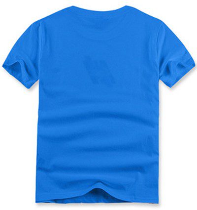 לקוסט-LACSOTE TSHIRT DESGIN MEN SHORT - Blue